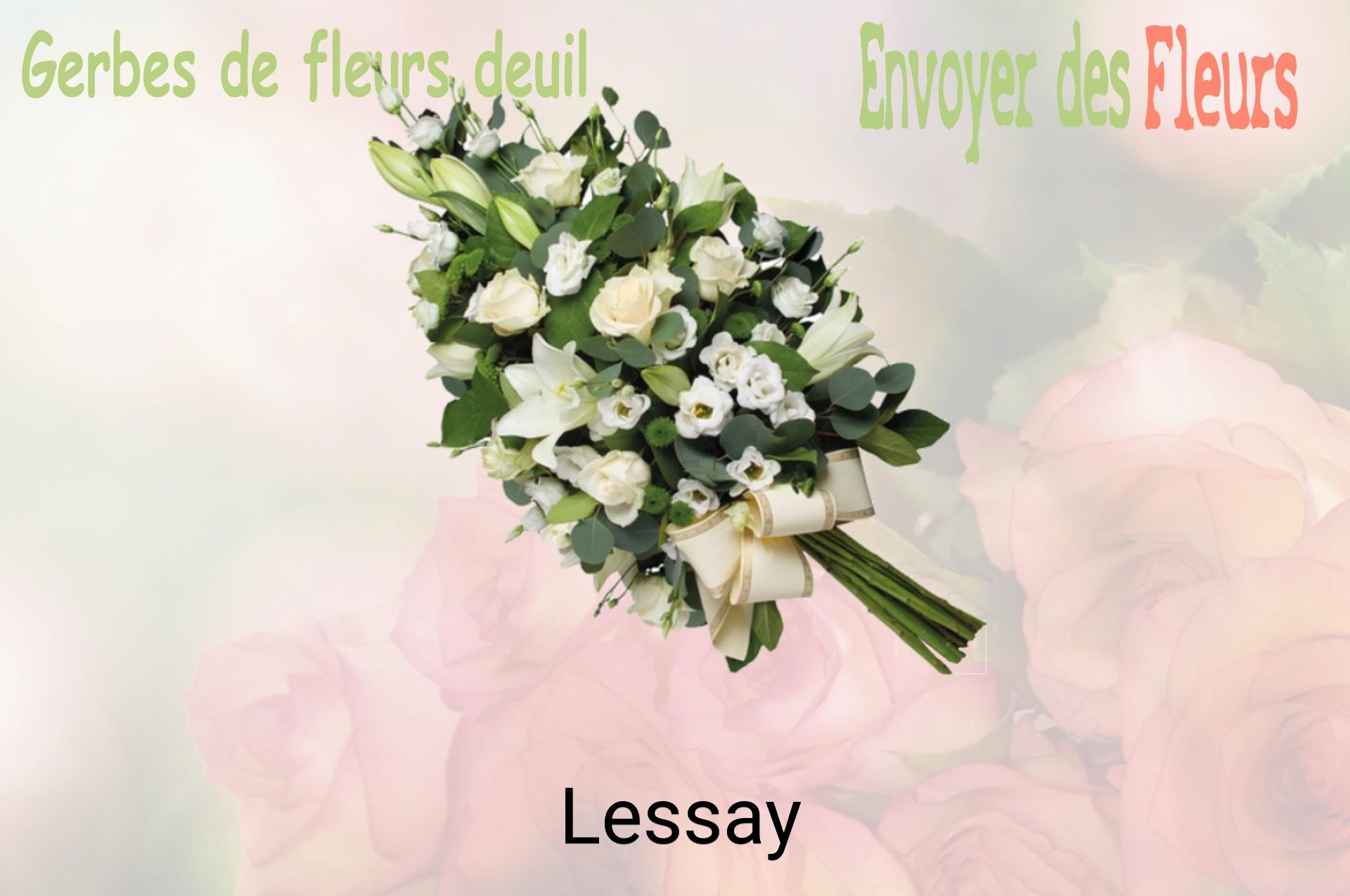 Gerbe de fleurs de deuil livrée à Lessay
